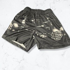 Eric Emanuel Black Graphic Athletic Shorts